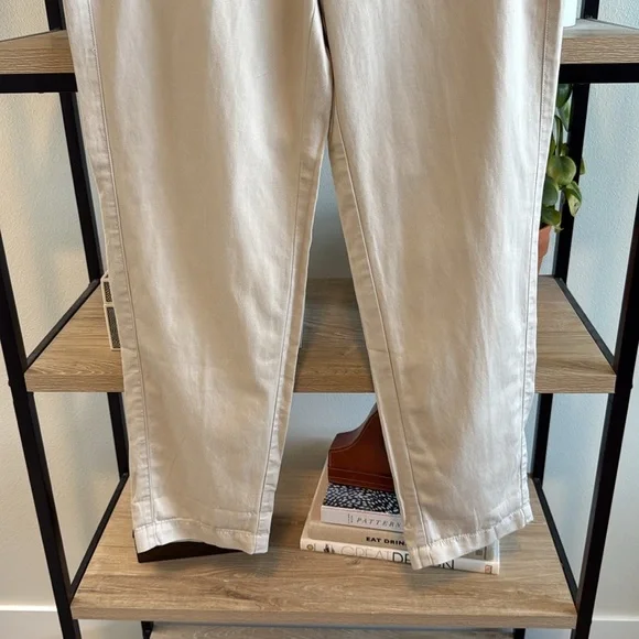 NWT Ann Taylor LOFT Mid-Rise Cotton Linen Blend Straight Leg Woven Pant, 12 - Picture 3 of 9